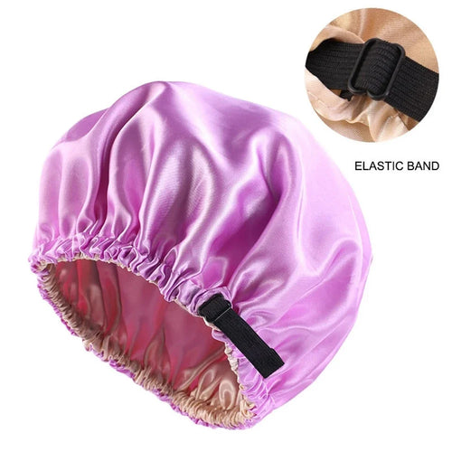 Satin Hair Cap For Sleeping Invisible Flat Imitation Silk Round