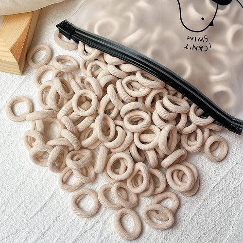 50PCS/Set Women Girls Basic Hair Bands  Simple Solid Colors Elastic