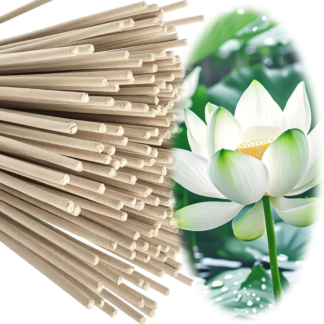 High-Quality Off-White 8.7-Inch White Lotus Incense Sticks