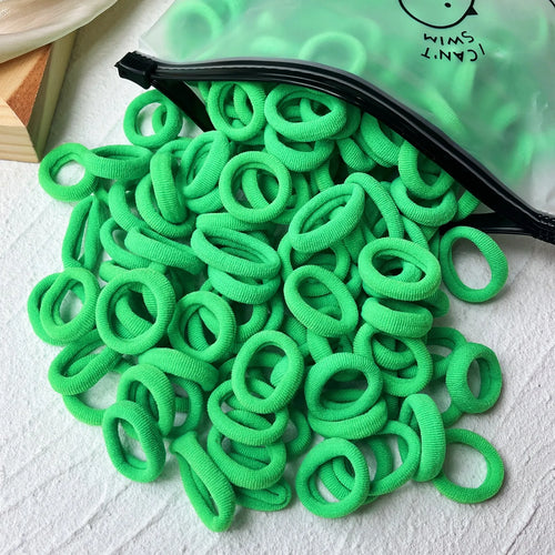 50PCS/Set Women Girls Basic Hair Bands  Simple Solid Colors Elastic