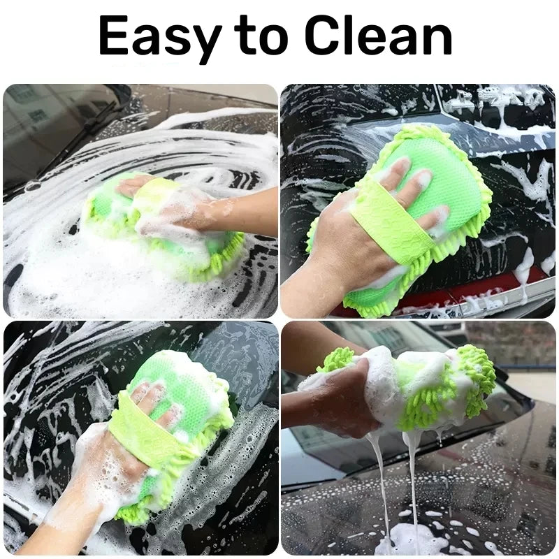 Microfiber Car Washer Sponge Cleaning Car Care Detailing Brushes