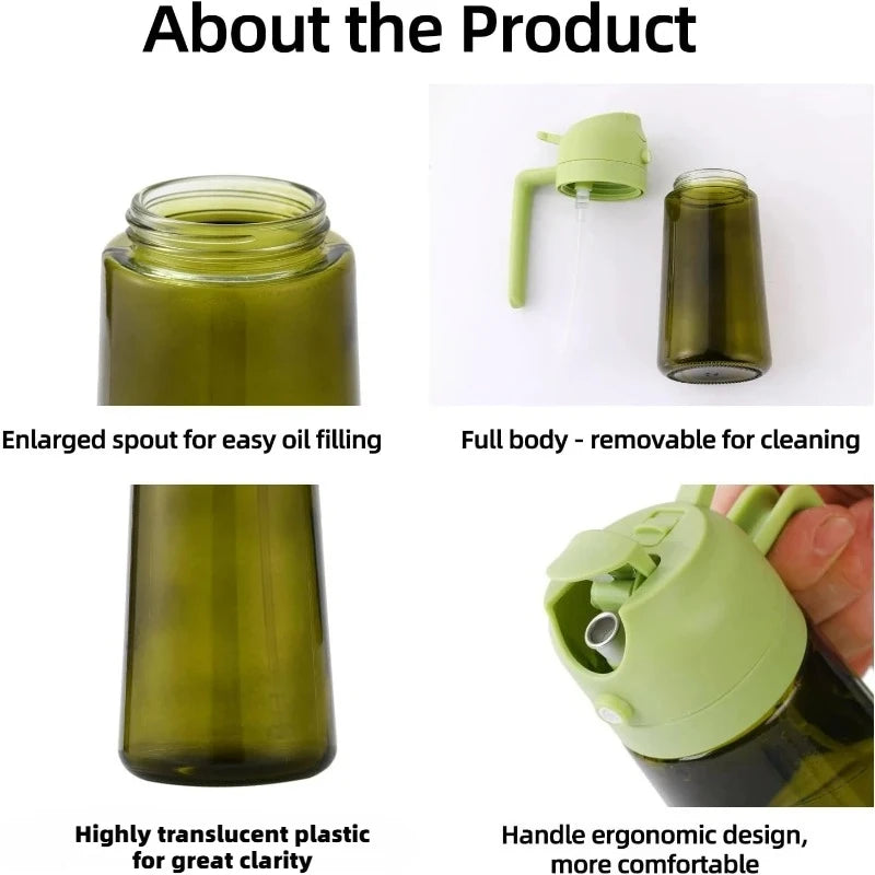 Olive Oil Dispenser Plastic Bottle for Kitchen Gadgets Air Fryer