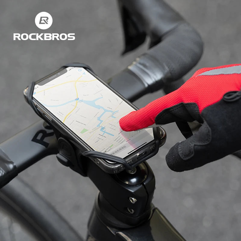 ROCKBROS Windproof Cycling Gloves Bicycle Touch Screen Riding MTB Bike