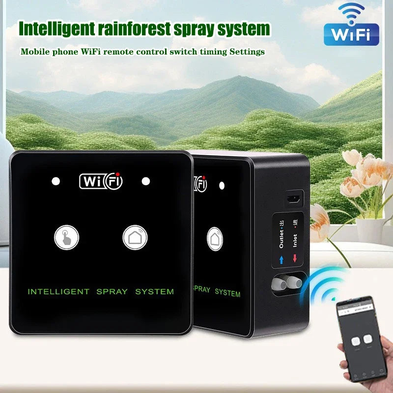 WiFi Rainforest Sprayer Control Automatic Mist Timing Spray System Kit