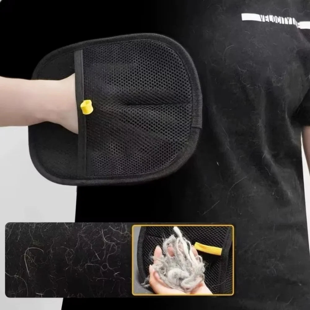 Washable Pet Hair Removal Gloves, Double‑sided Lint Dehairing Tool for