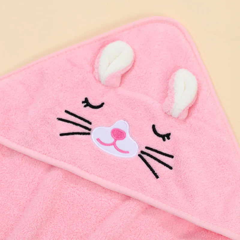 Cartoon Baby Bath Towels Soft Newborn Hooded Towel Blanket Cute