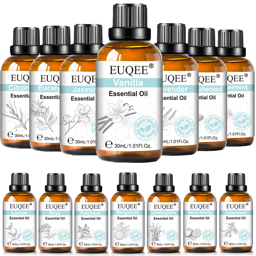 30ML Pure Essential Oil Vanilla Lavender Mint Rose for Aromatherapy