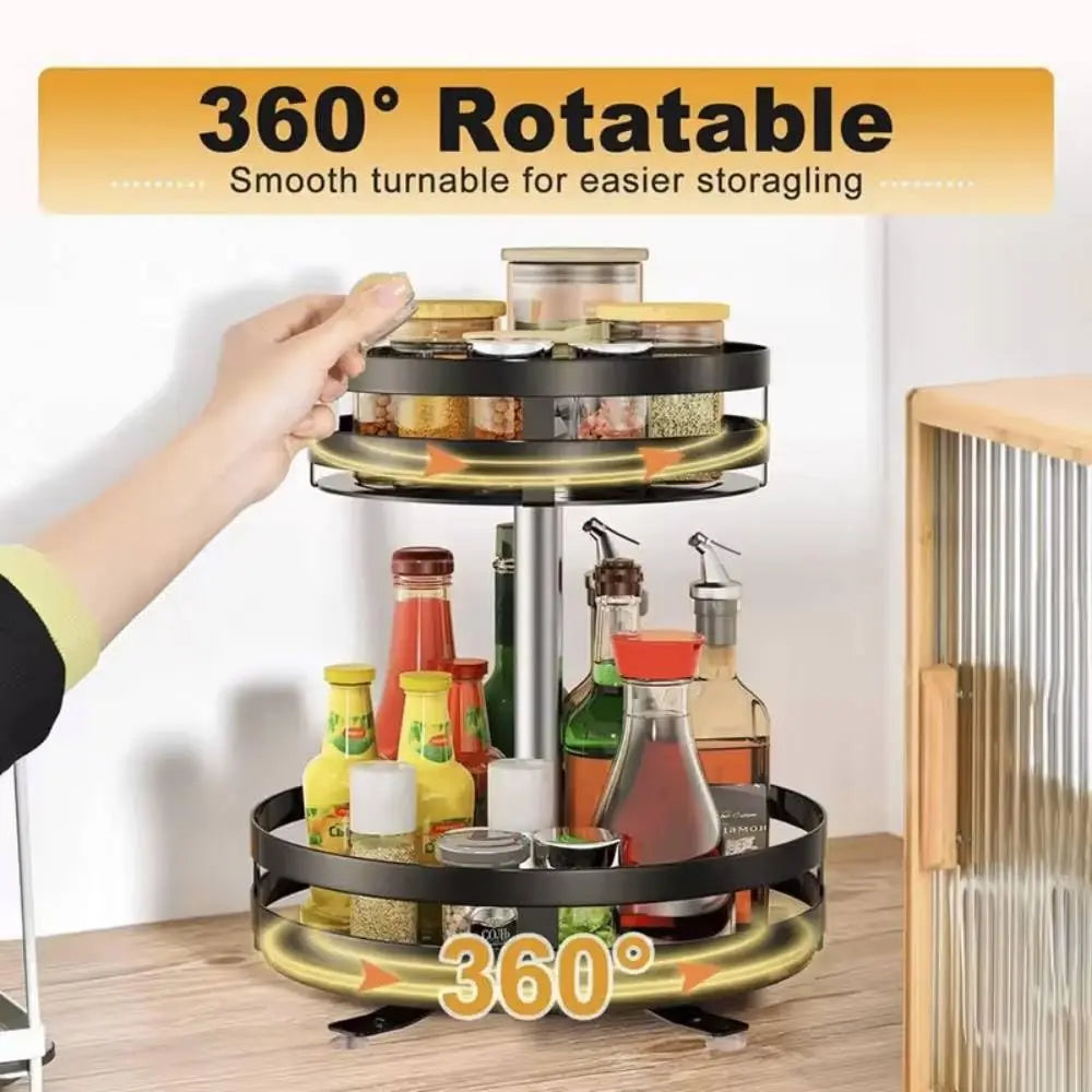 Multi-purpose 360° Rotating Storage Box Space-saving Non-slip