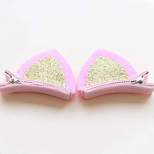 2 Pcs Plush Cat Ears Hairpins Girls Hair Clips Hair Accessories