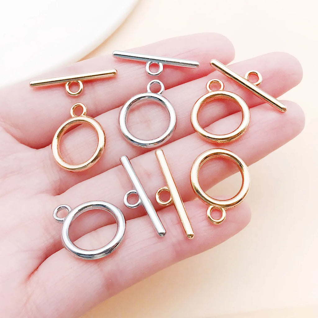 10Sets Totaling 20pcs 18K Real Gold Plated Geometry OT Clasp