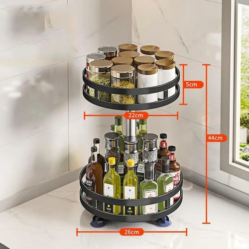 Multi-purpose 360° Rotating Storage Box Space-saving Non-slip