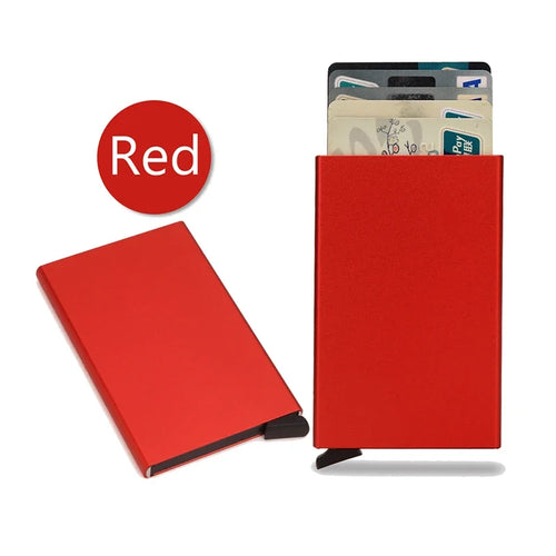 Rfid Metal Credit Card Holder Luxury Men Minimalist Wallet Cardholder