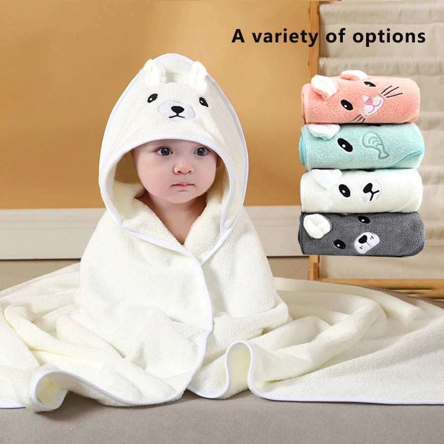 Cute Cartoon Animal-Shaped Multifunctional Large Towel for Infants