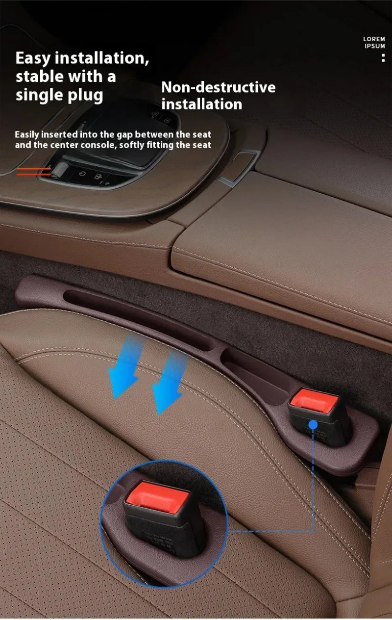 2 Pcs Car Seat Gap Filler Strips, Car Seat Side Gap Storage Box
