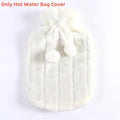 2L Hot Water Bottle Cover Rubber Hot Water Bags Winter Plush Hand