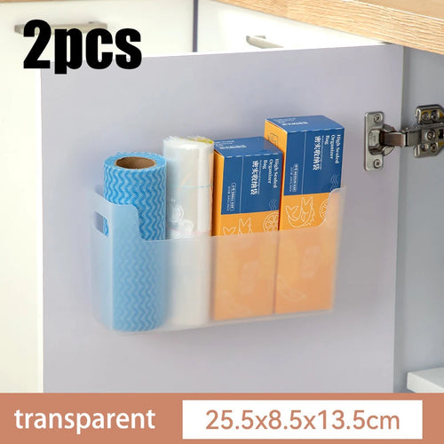 Non Perforated Cling Film Rack Inside Cabinet Wall Shelf Shelves Spice