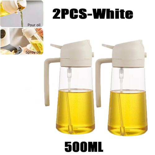 2in1 500ml Plastic Kitchen Oil Sprayer Spray Oil Olive Spray Bottle