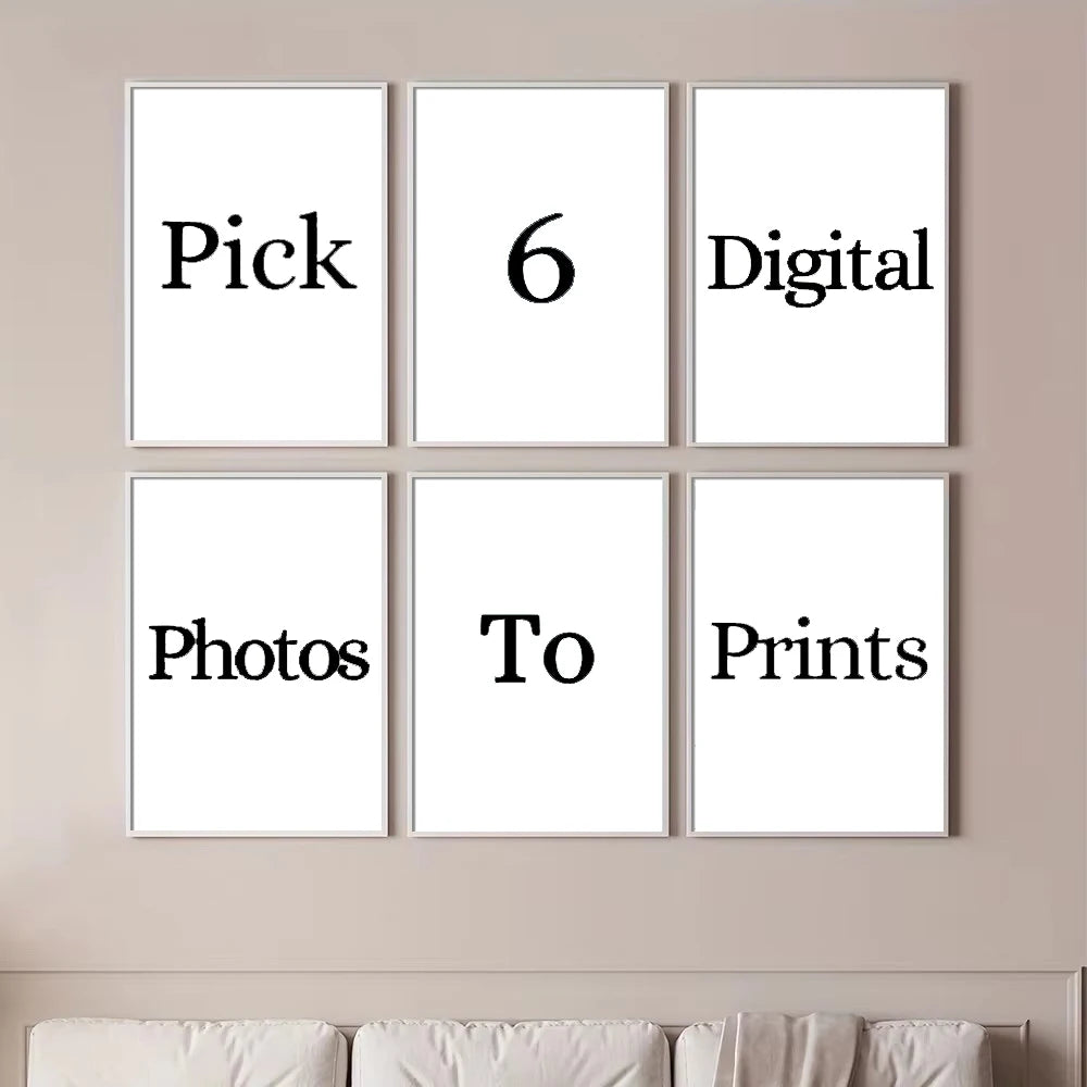 6 Pcs/Set Personalized Canvas Painting Custom Wedding Family Life