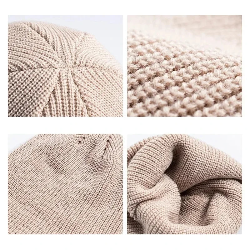 Winter Knitted Hat Warm Outdoor Sport Cold Protection Running Beanie