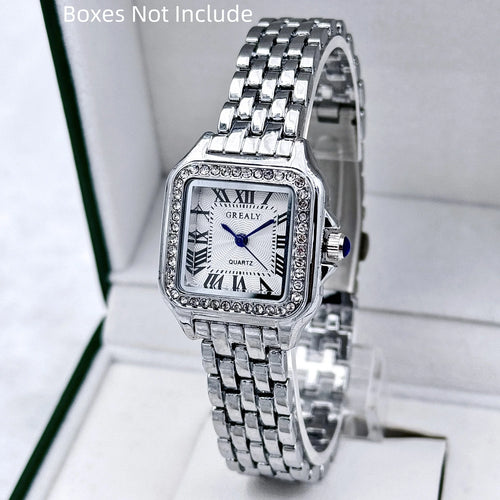 Women Watch Light Luxury Brand Business Gold Stainless Steel