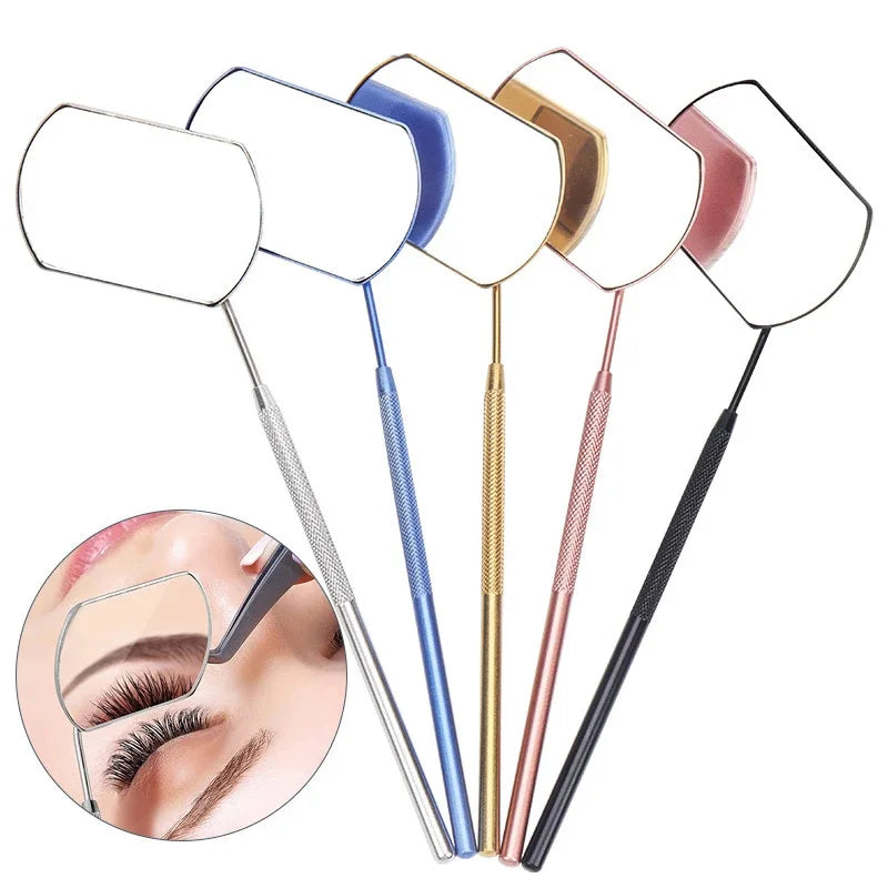 Eyelash Mirror Grafting Lash Magnifying Beauty Long Handle For