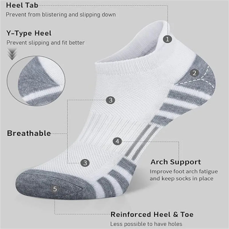 Ankle Athletic Running Socks Cushioned Breathable Low Cut