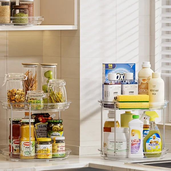 360 Rotating Makeup Organizer Multi Layer Storage Rack Transparent