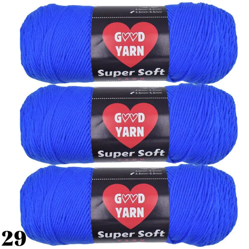 190g x 3 Pcs Soft & Cozy Multicolored Acrylic Yarn for Crocheting