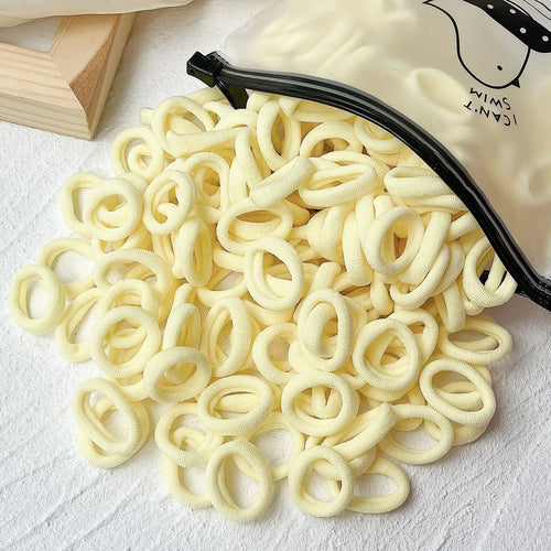 50PCS/Set Women Girls Basic Hair Bands  Simple Solid Colors Elastic
