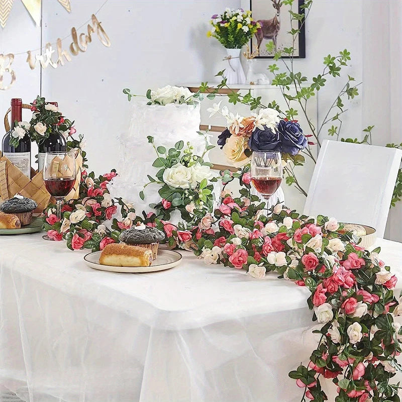 250CM Artificial Rose Flowers for Wedding Home Room Decoration Autumn