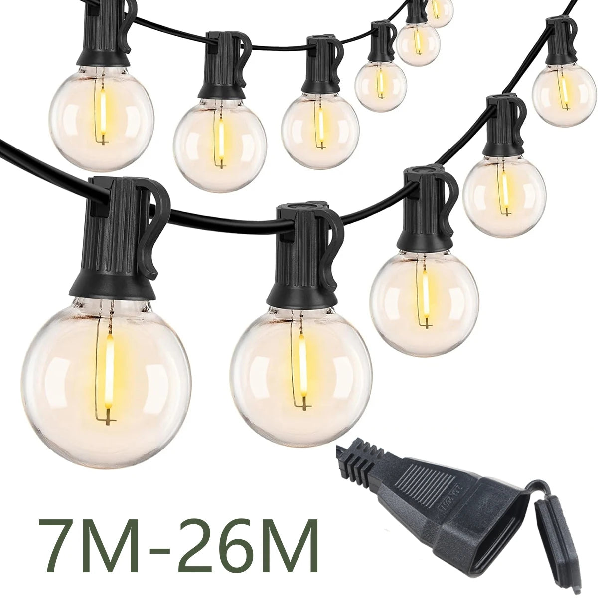 Outdoor String Lights LED G40 Festoon Fairy Patio Garland