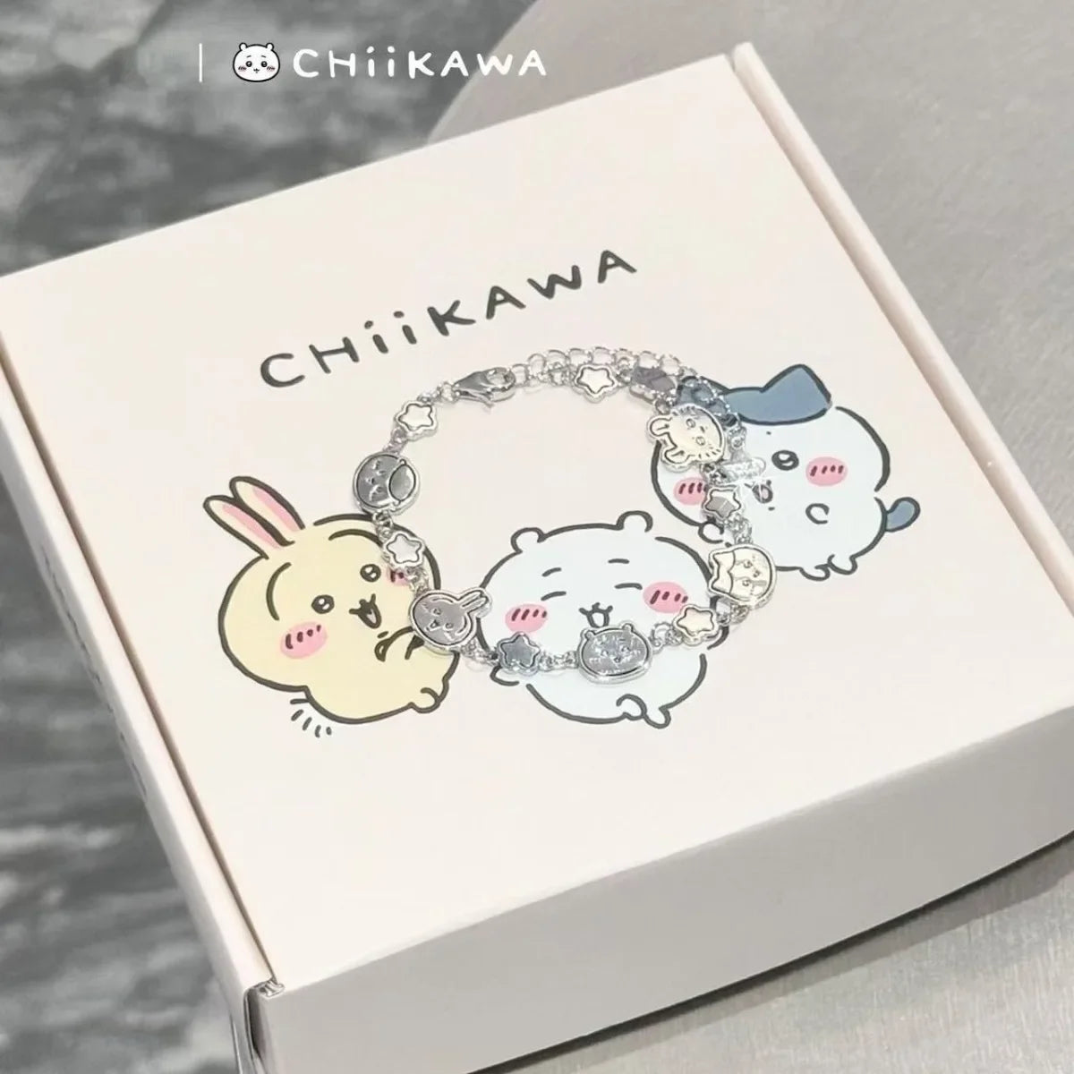 Chiikawa Beaded Bracelet, Usagi & Hachiware Cartoon Wrist Jewelry,