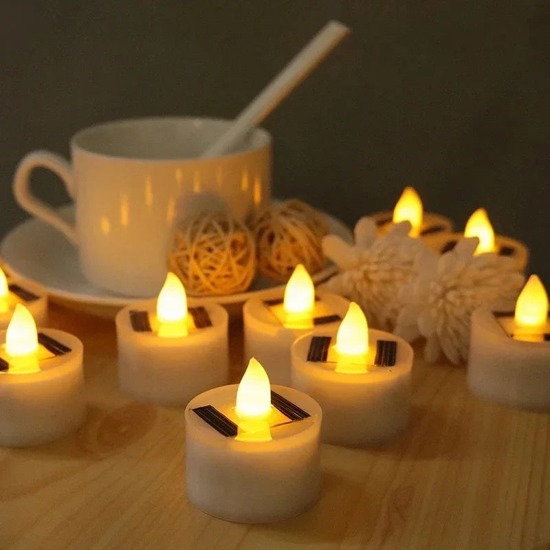 LED Solar Candle Light Outdoor Waterproof Flameless Solar Electronic