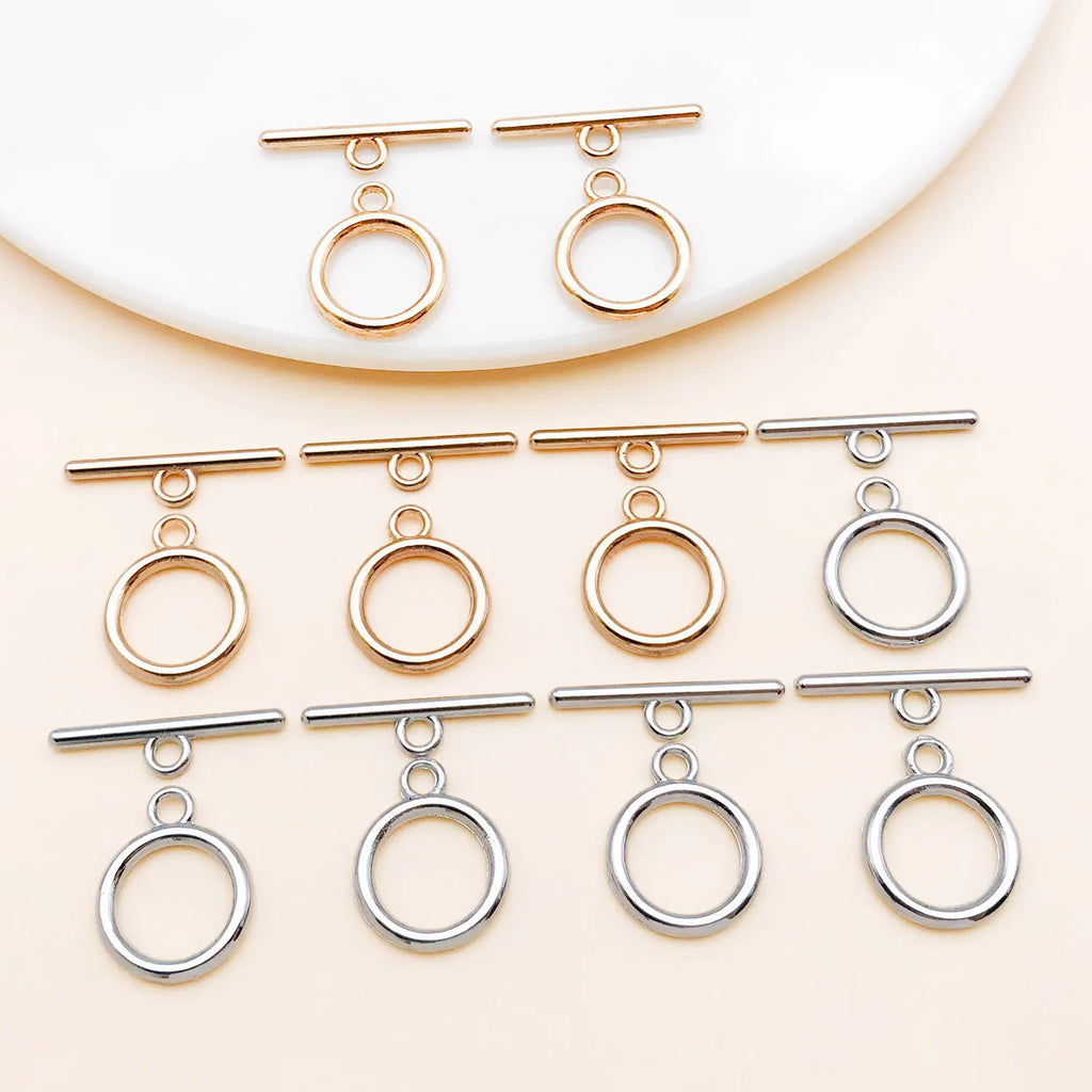 10Sets Totaling 20pcs 18K Real Gold Plated Geometry OT Clasp