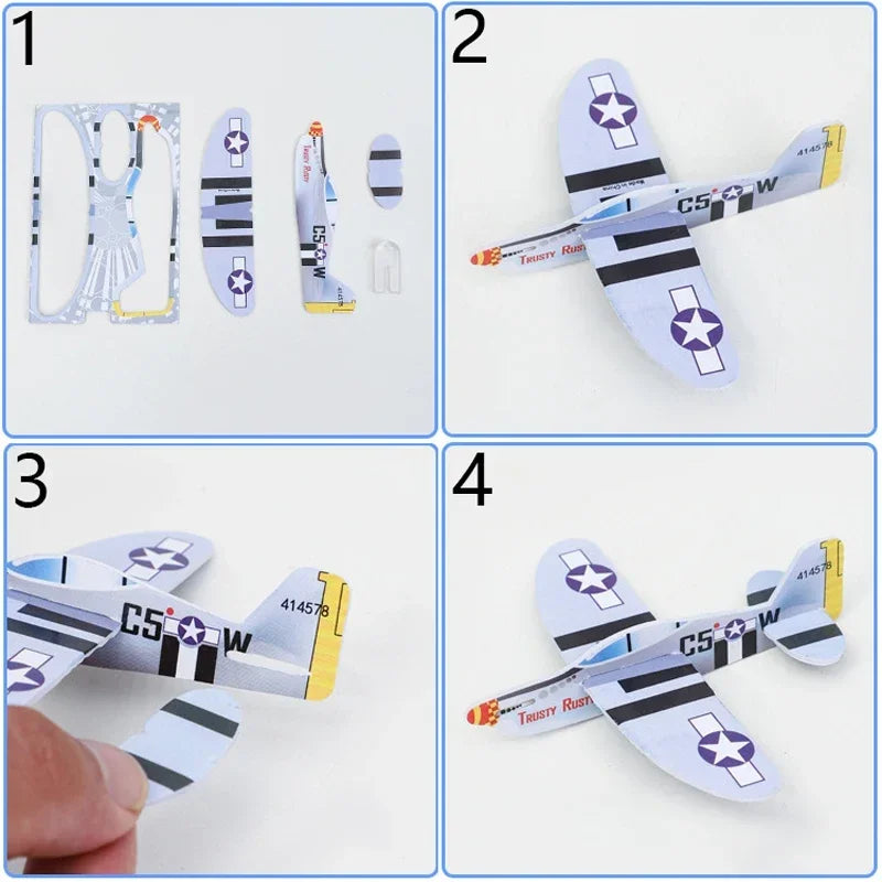 Gliders Planes Foam Assemble Airplane Toys Kids