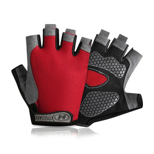 Men Cycling Bicycle Gloves Half Finger Gym Gloves Women Mitten