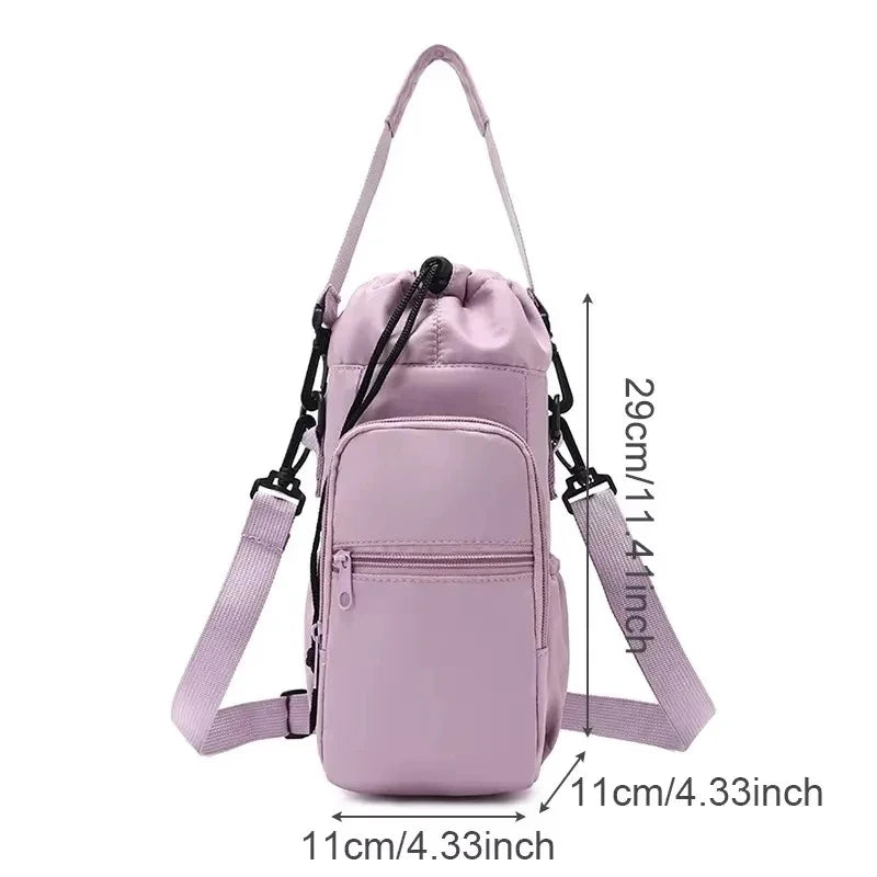 Portable Water Bottle Bag with Adjustable Strap Thermal Mugs Insulated