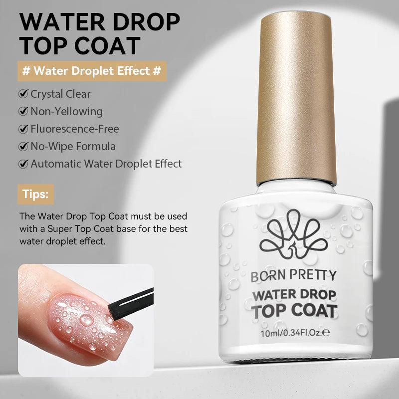 BORN PRETTY 10ml Base Gel Super Top Coat Water Drop Top Coat