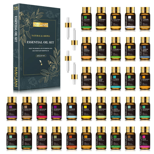 MAYJAM 35 Pcs/Set Essential Oils For Diffuser DIY Making Scent Candle