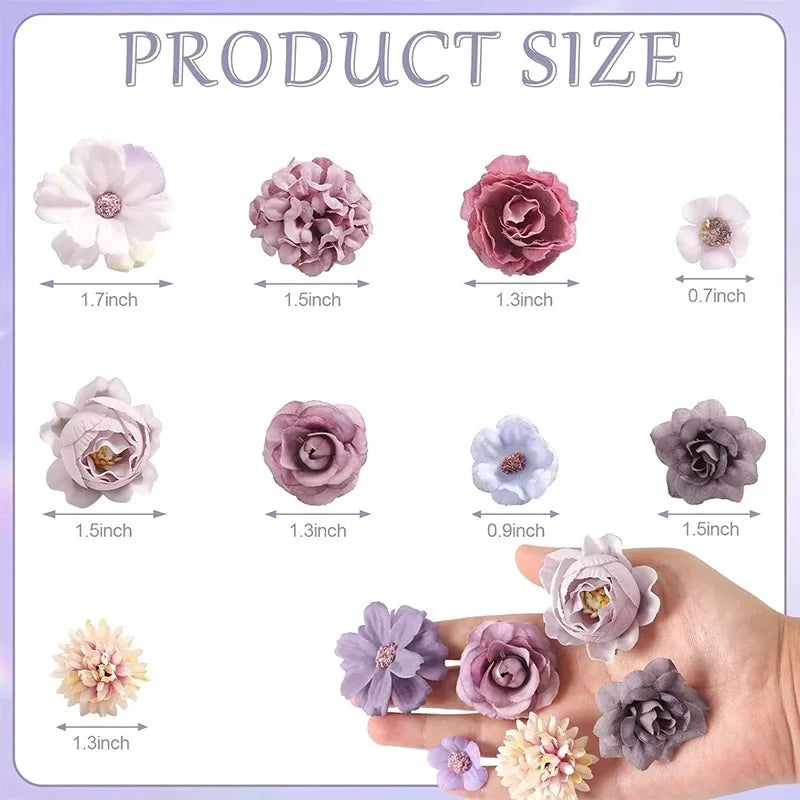 20Pcs/set 4cm Silk Rose Artificial Daisies Flower Heads for Craft