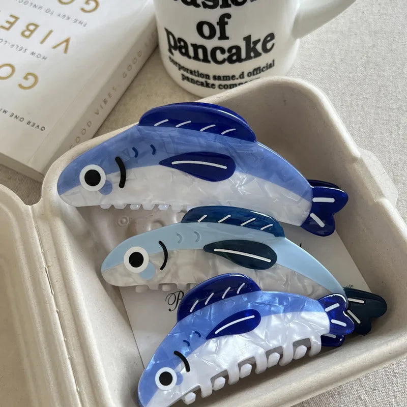 Creative Ocean Sardine Hair Clip Cute Shark Texture Ponytail