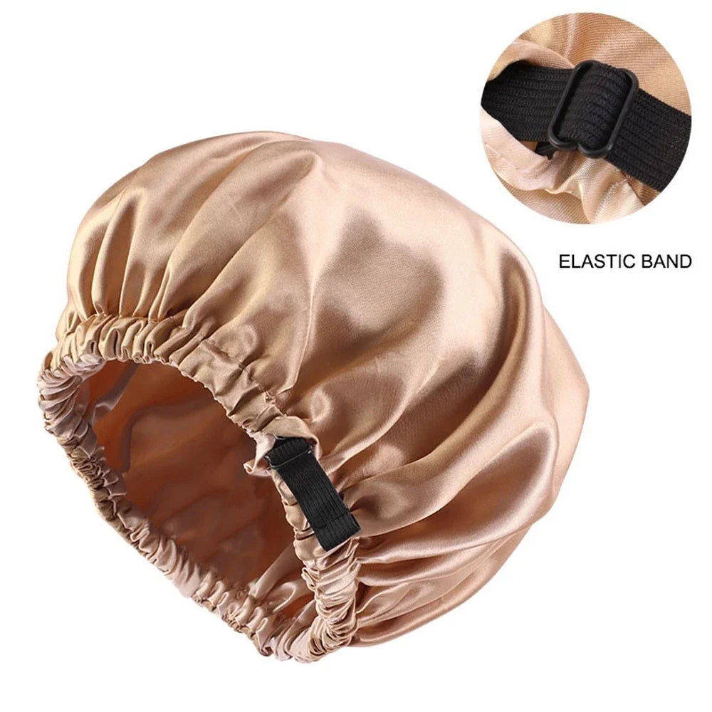 Satin Hair Cap For Sleeping Invisible Flat Imitation Silk Round