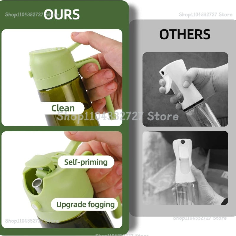 Oil Cruet Olive Oil Dispenser Sprayer for Cooking 2 in 1- Spray and