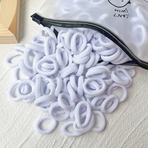 50PCS/Set Women Girls Basic Hair Bands  Simple Solid Colors Elastic