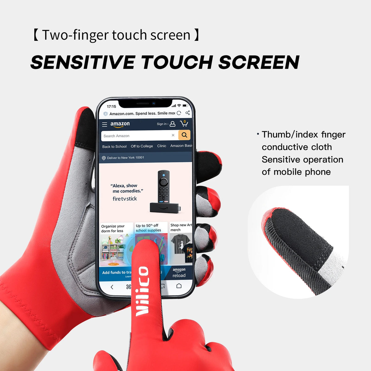 Vilico Professional Outdoor Cycling Gloves With Sensitive Touch Screen