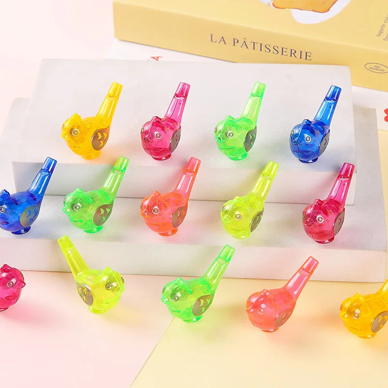 30 Pcs Colorful Mini Bird Plastic Water Whistles Noise Maker Toys