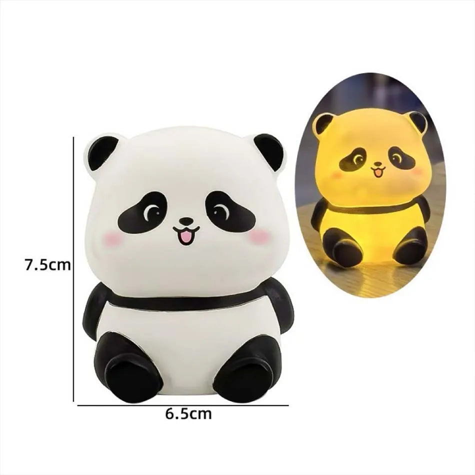 Panda LED Night Light Living Room Cute Panda Plastic Lamp Bedside