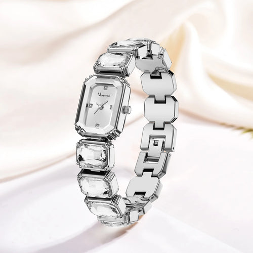VA VA VOOM Luxury Diamond Women Bracelet Watch Fashion Rose Gold