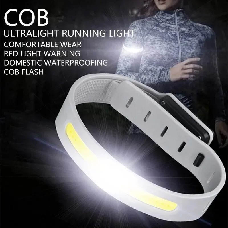 COB LED Armband Light 350mAh 500LM Sport Night Running Warning Arm Leg
