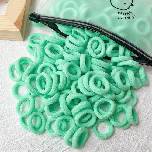 50PCS/Set Women Girls Basic Hair Bands  Simple Solid Colors Elastic